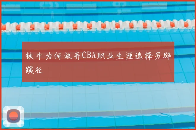 铁牛为何放弃CBA职业生涯选择另辟蹊径